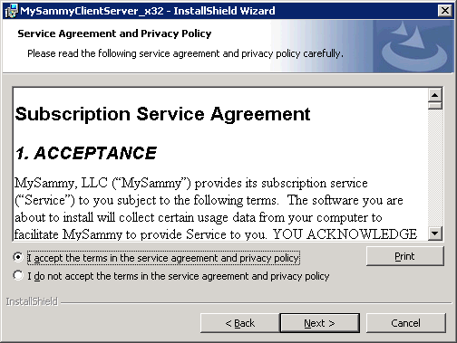 Service Agreement and Privacy Policy