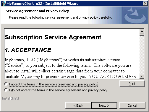 Service Agreement and Privacy Policy
